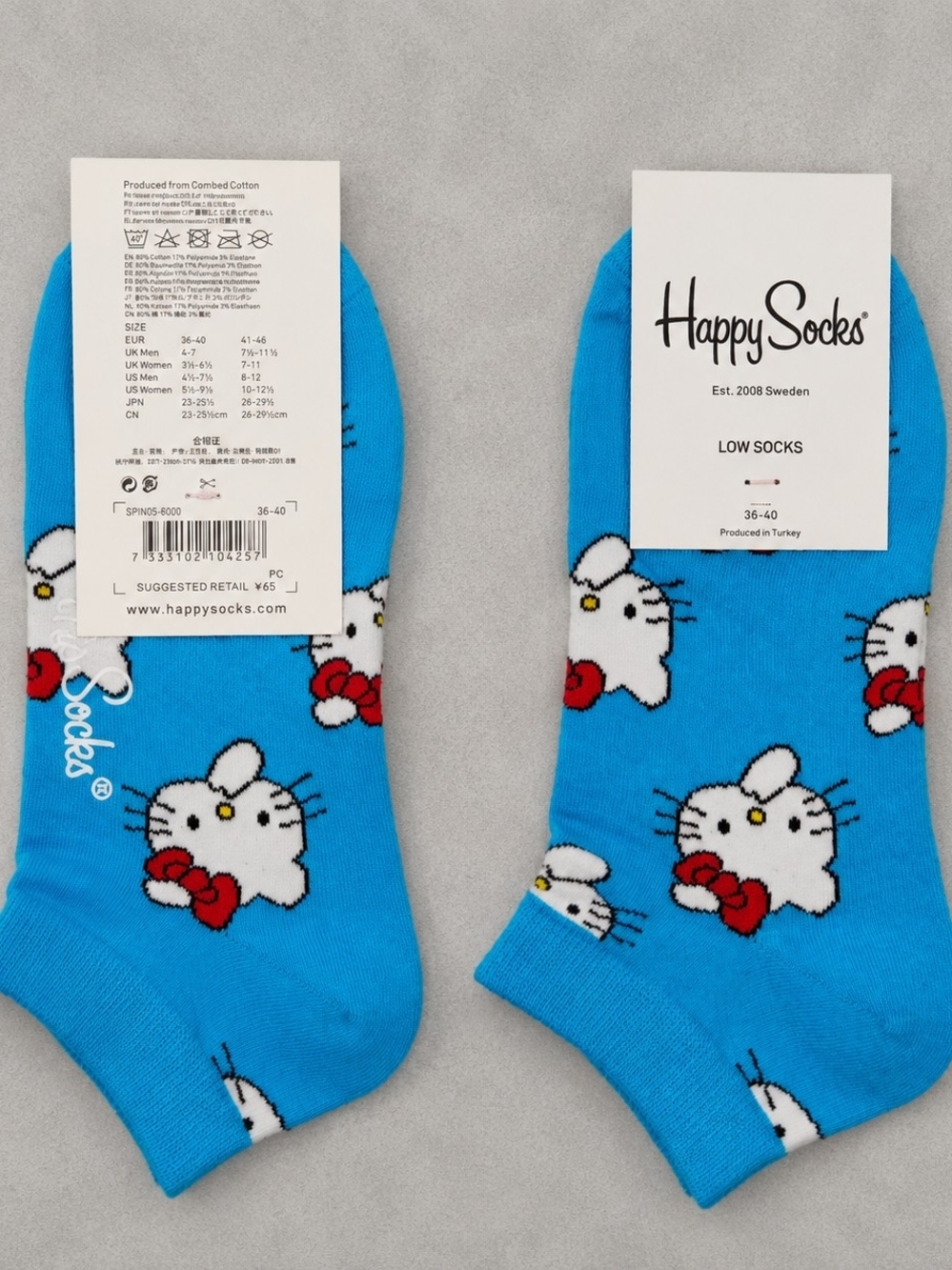 Happy Socks x Hello Kitty Blue Low Socks